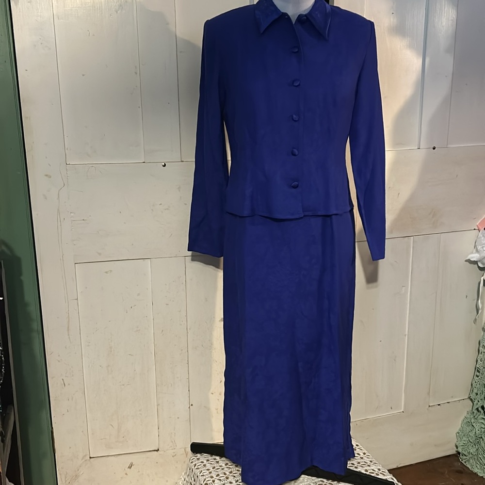 EC Vintage Karin Stevens Dress & Jacket Suit Romantic Cottagecore Office Party
